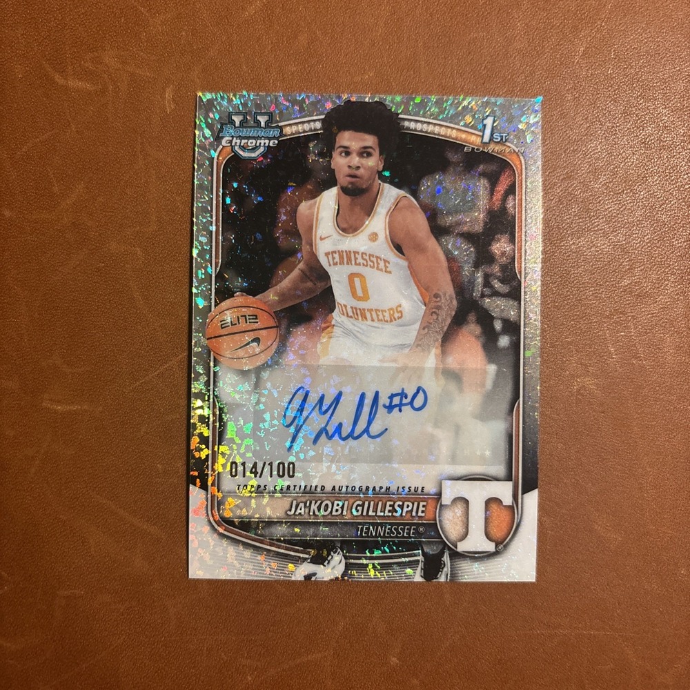 2025-26 Bowman Ja'kobi Gillespie 1st Auto Mini Diamond Refractor /100